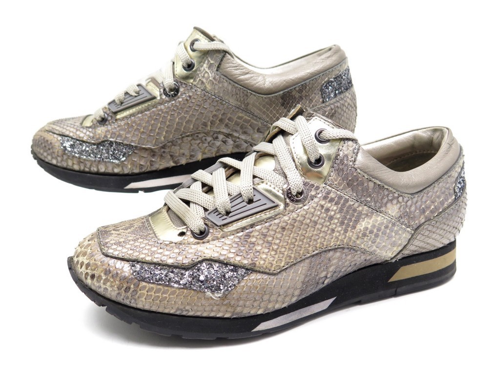lanvin python sneakers