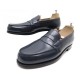 NEUF CHAUSSURES JM WESTON MOCASSINS 180 10B 45 EN CUIR BLEU + POCHON 