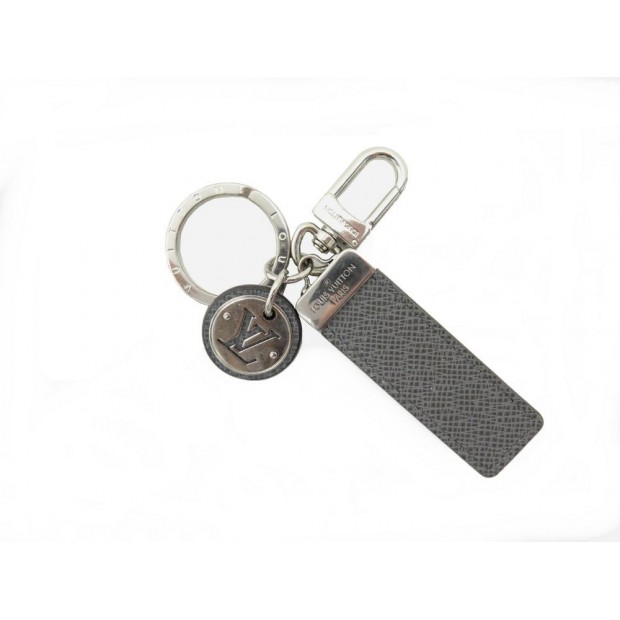 PORTE CLES LOUIS VUITTON NEO LV CLUB EN CUIR GRIS BIJOU DE SAC KEY HOLDER 250€