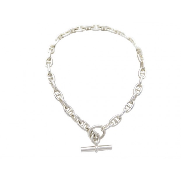  COLLIER HERMES CHAINE D ANCRE ARGENT 