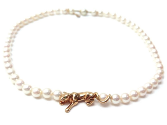  collier cartier panthere or jaune 18k emeraudes