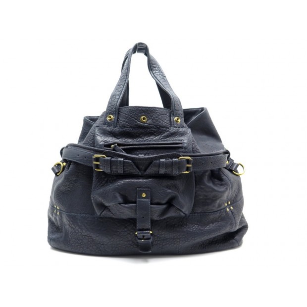  SAC JEROME DREYFUSS BILLY L CUIR BLEU MARINE 