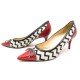 CHAUSSURES CHRISTIAN LOUBOUTIN ESCARPINS EN CUIR POULAIN ZEBRE PYTHON PUMPS 890€