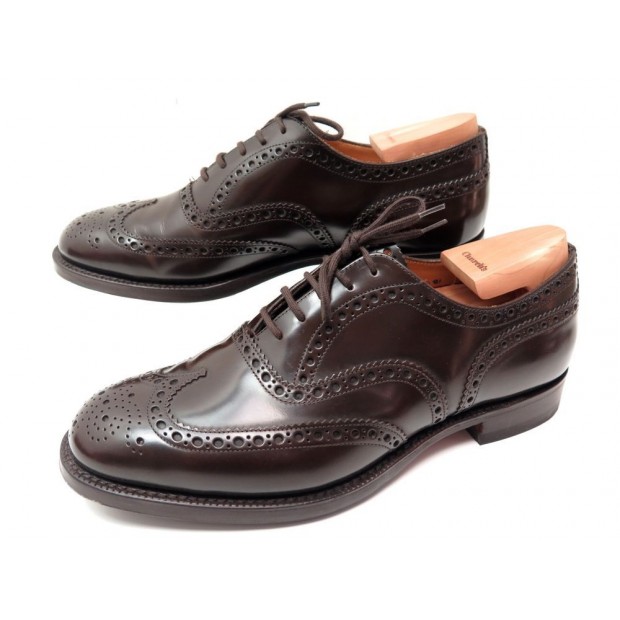 NEUF CHAUSSURES CHURCH'S BURWOOD 9F 43 RICHELIEU CUIR MARRON EMBAUCHOIRS 692€