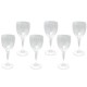 NEUF 6 VERRES A VIN LALIQUE EN CRISTAL TRANSPARENT CRYSTAL WINE GLASS BOITE 600€