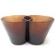 NEUF VASE DAUM TWINS A DEUX LOBES CHRISTOPHE PILLET EN PATE DE VERRE BRUNE 17€