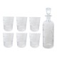 NEUF SERVICE A WHISKY BACCARAT WAVE CARAFE + 6 VERRES CRISTAL TRANSPARENT 1155€