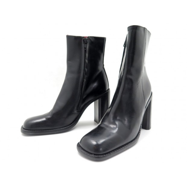 POUR ANALYSE BOTTINES FREE LANCE CUIR NOIR 35 