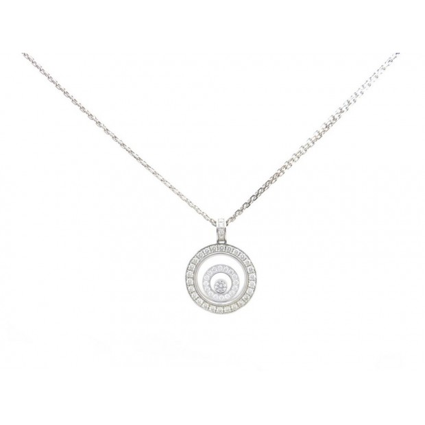 COLLIER CHOPARD HAPPY SPIRIT OR BLANC 18K ET DIAMANTS 7670 