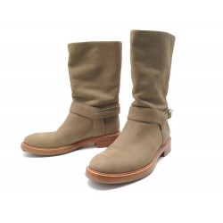 NEUF CHAUSSURES BOTTES LOUIS VUITTON 37.5 LOGO ADVENTURE FLAT HALF BOOTS 1050€