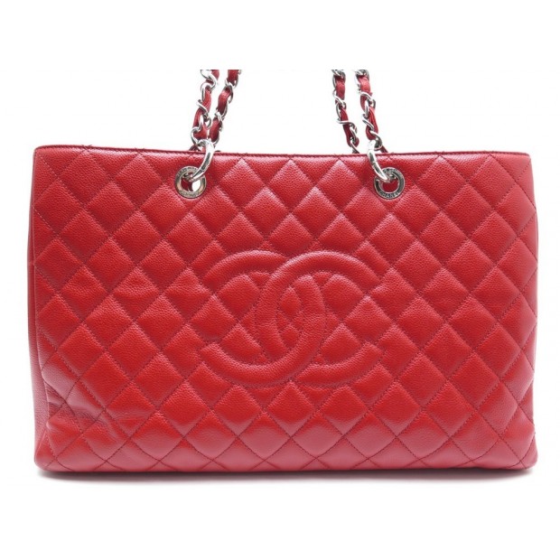 NEUF SAC CHANEL SHOPPING GM CUIR ROUGE 