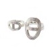 NEUF BAGUE HERMES CHAINE ANCRE 24 DOUBLE ARGENT 925 T54 