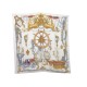 VINTAGE FOULARD HERMES MUSEE CARRE PHILIPPE LEDOUX SOIE BLANC SILK SCARF 345€