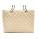  SAC A MAIN CHANEL SHOPPING CUIR CAVIAR BEIGE 