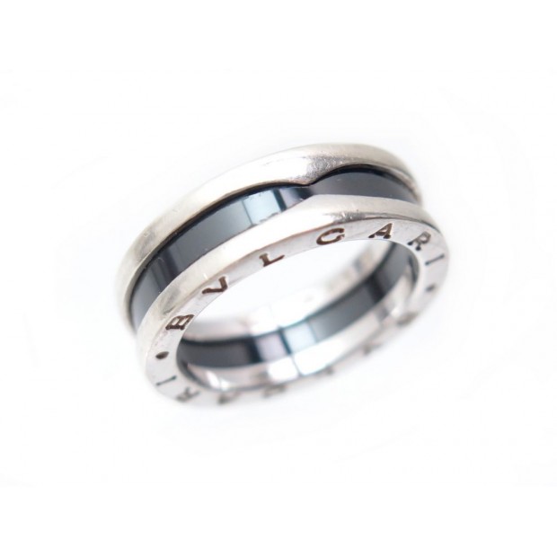 BAGUE BULGARI B.ZERO 1 T 56 ARGENT & CERAMIQUE SAVE THE CHILDEN SILVER RING 530€