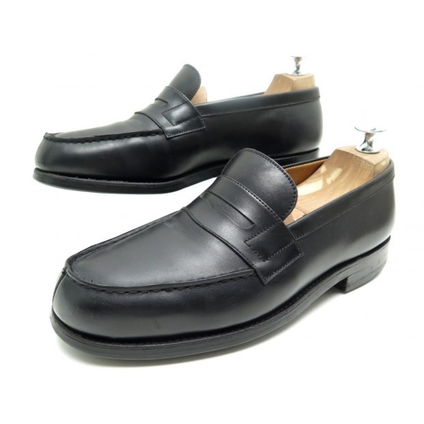 CHAUSSURES JM WESTON MOCASSINS 180 5.5E 40 EN CUIR NOIR BLACK LEATHER SHOES 590€