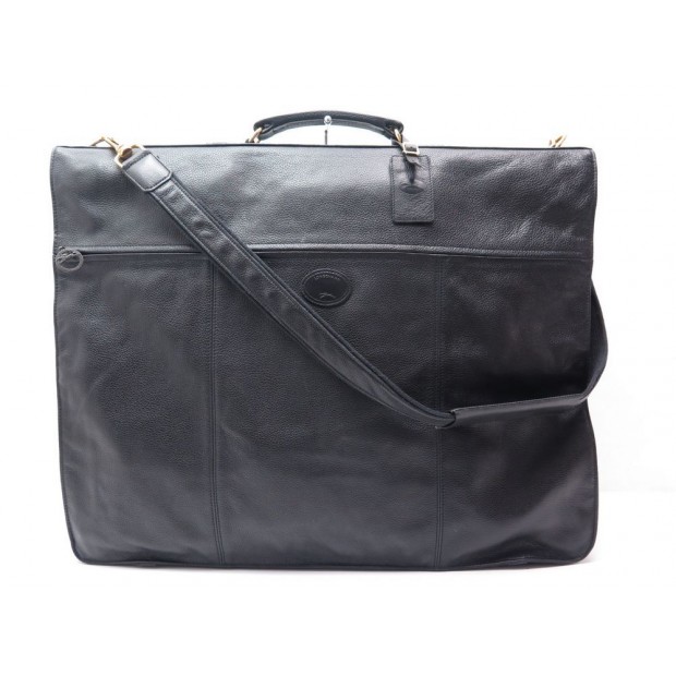 NEUF SAC DE VOYAGE LONGCHAMP PORTE COSTUME BANDOULIERE 60CM CUIR NOIR BAG 620€