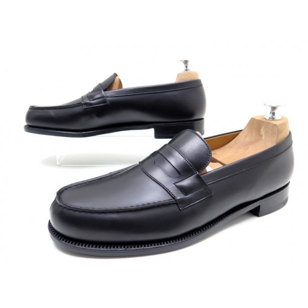 NEUF CHAUSSURES MOCASSINS JM WESTON CUIR NOIR 8C 42 42.5 