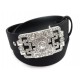 NEUF CEINTURE CHANEL BOUCLE STRASS T 90 EN CUIR NOIR BLACK + BOITE SAC BELT 990€