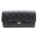 NEUF PORTEFEUILLE CHANEL CUIR GRAINE NOIR 