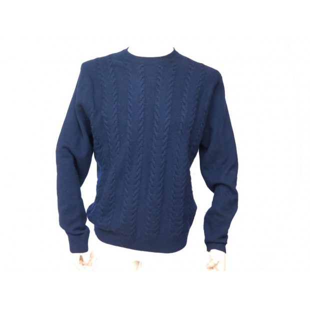 PULL ERIC BOMPARD COL ROND 52 L EN CACHEMIRE BLEU MARINE HOMME MEN CASHMERE 250€