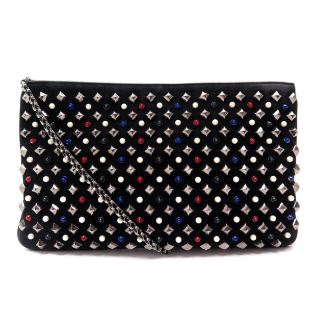  : SAC A MAIN CHRISTIAN LOUBOUTIN LOUBIPOSH DAIM NOIR 