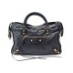 SAC A MAIN BALENCIAGA 281770 GIANT 12 CITY ARGENT CUIR NOIR HAND BAG 1595