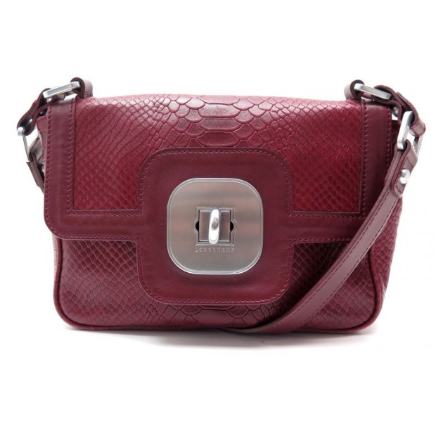 NEUF SAC A MAIN LONGCHAMP GATSBY BANDOULIERE EN CUIR FACON CROCODILE PURSE 490€