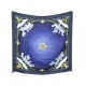 FOULARD HERMES COSMOS SOIE BLEU 