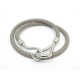 NEUF COLLIER HERMES JUMBO OU BRACELET DOUBLE TOUR CUIR TRESSE 