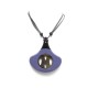 NEUF COLLIER HERMES PENDENTIF CORNE ET LAQUE VIOLET + SAC POCHON NECKLACE 350€