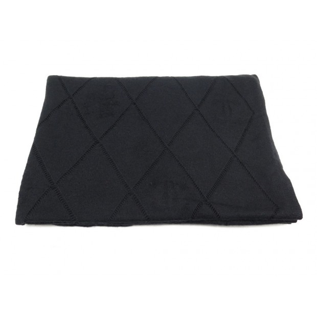 ECHARPE CHANEL LOGO CC EN CACHEMIRE NOIR ETOLE FOULARD BLACK CASHMERE SCARF 990€