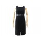 ROBE CHANEL P32054 T 38 EN VELOURS NOIR MANQUE LA CEINTURE