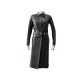 ROBE YVES SAINT LAURENT RIVE GAUCHE EN CUIR MARRON AVEC CEINTURE