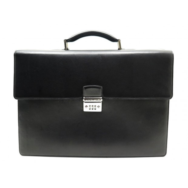 NEUF SAC CARTABLE MONTBLANC CASHMERE IN LEATHER BANDOULIERE BRIEFCASE 1240€
