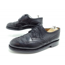 CHAUSSURES JM WESTON DERBY TRIPLE SEMELLES 7D 41 41.5 CUIR NOIR SHOES 925€