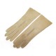 PAIRE DE GANTS LONGS HERMES EN CUIR BEIGE FEMME TAILLE 7 LEATHER GLOVES 445€