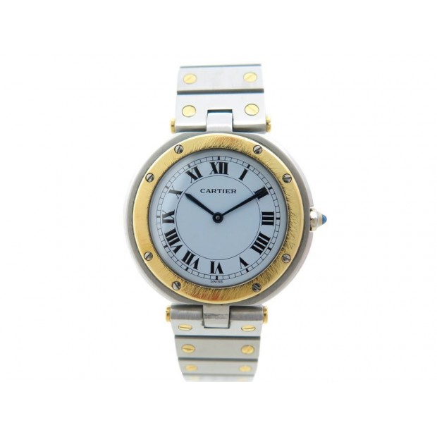 montre cartier santos ronde 32 mm quartz or