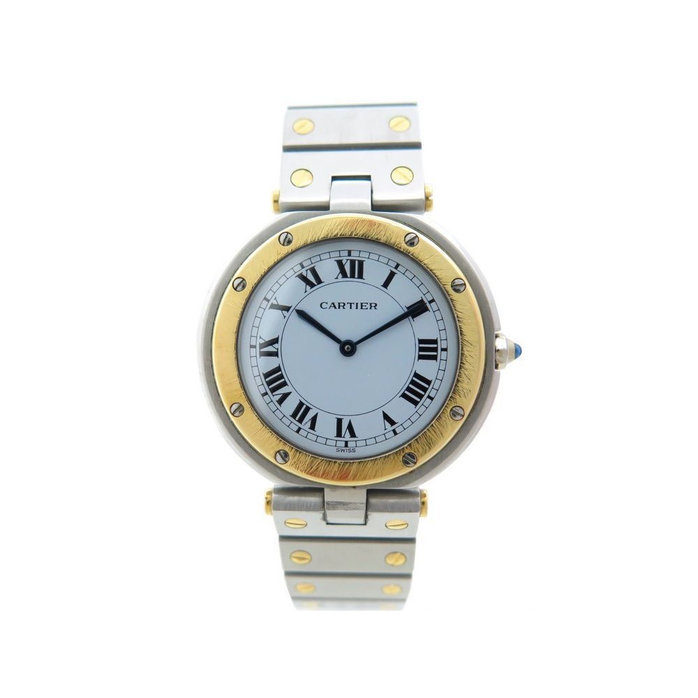 montre cartier santos ronde 32 mm quartz or