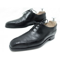 CHAUSSURES BERLUTI RICHELIEU BOUT FLEURI 5.5 40 EN CUIR NOIR BLACK SHOES 1580€