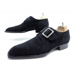 CHAUSSURES JM WESTON 632 DERBY BEAUBOURG 7.5D 41.5 LARGE DAIM NOIR SHOES 650€