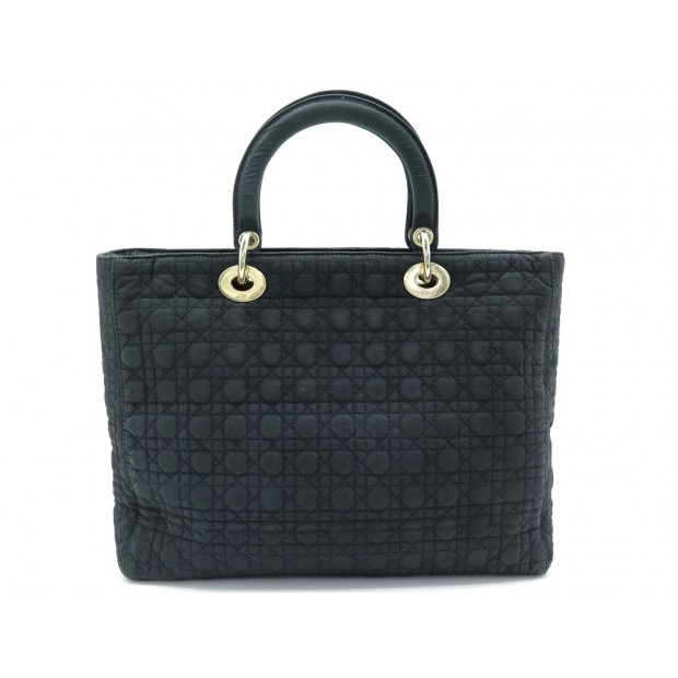 SAC A MAIN LADY DIOR TOILE NOIR 