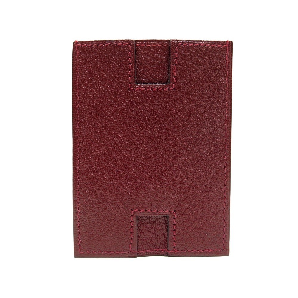 porte cartes hermes double h cuir chevre mysore