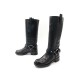 CHAUSSURES RALPH LAUREN 7.5 US 38.5 FR BOTTES MOTARD MOTO CUIR NOIR BOOTS 265€