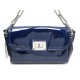 NEUF SAC A MAIN CHANEL CLASSIC RABAT 2.55 A46823 CUIR VERNI BLEU HAND BAG 3500€