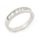 BAGUE ALLIANCE T57 OR BLANC 18K 3.5GR SERTIE DE 15 DIAMANTS 0.9 CT DIAMONDS RING