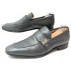 CHAUSSURES HERMES MOCASSINS FERMOIR SAC A DEPECHES 41.5 EN CUIR GRIS SHOES 750€