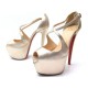 CHAUSSURES CHRISTIAN LOUBOUTIN EXAGONA 160 T36.5 EN CUIR DORE LEATHER SHOES 795€