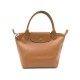 SAC A MAIN LONGCHAMP PLIAGE PM EN CUIR GRAINE CAMEL BOITE LEATHER BAG PURSE 350€