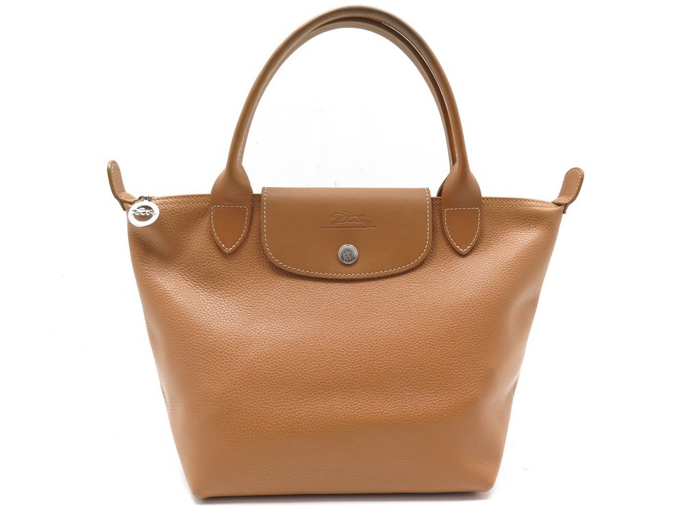 longchamp le pliage cuir camel